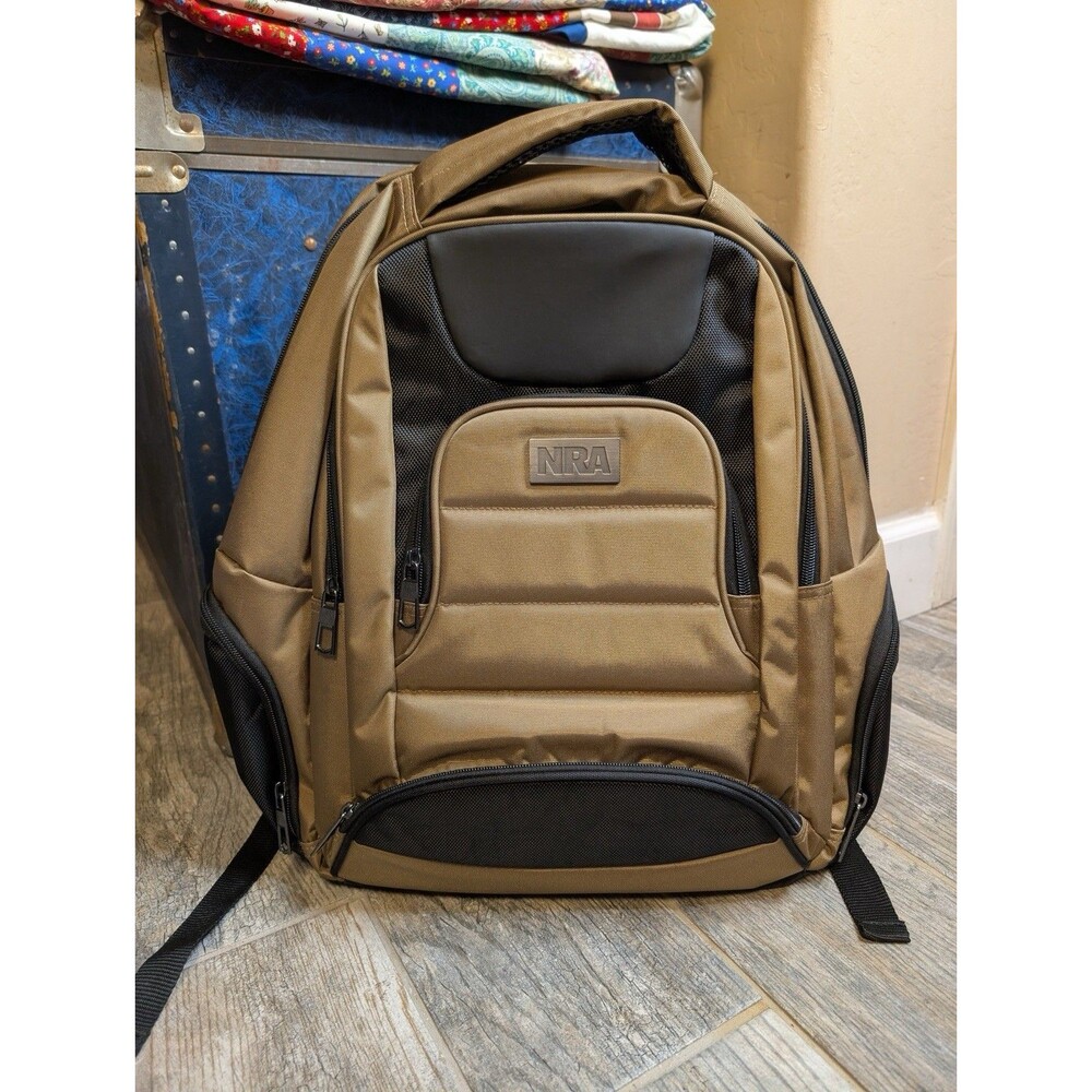 NRA Tactical Backpack Tan 16 Inch Go Bag Ruck Sack Bug Out